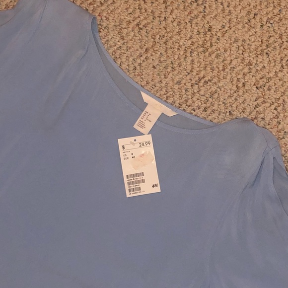 Baby Blue h&m 3/4 tie sleeve dress - Picture 3 of 4